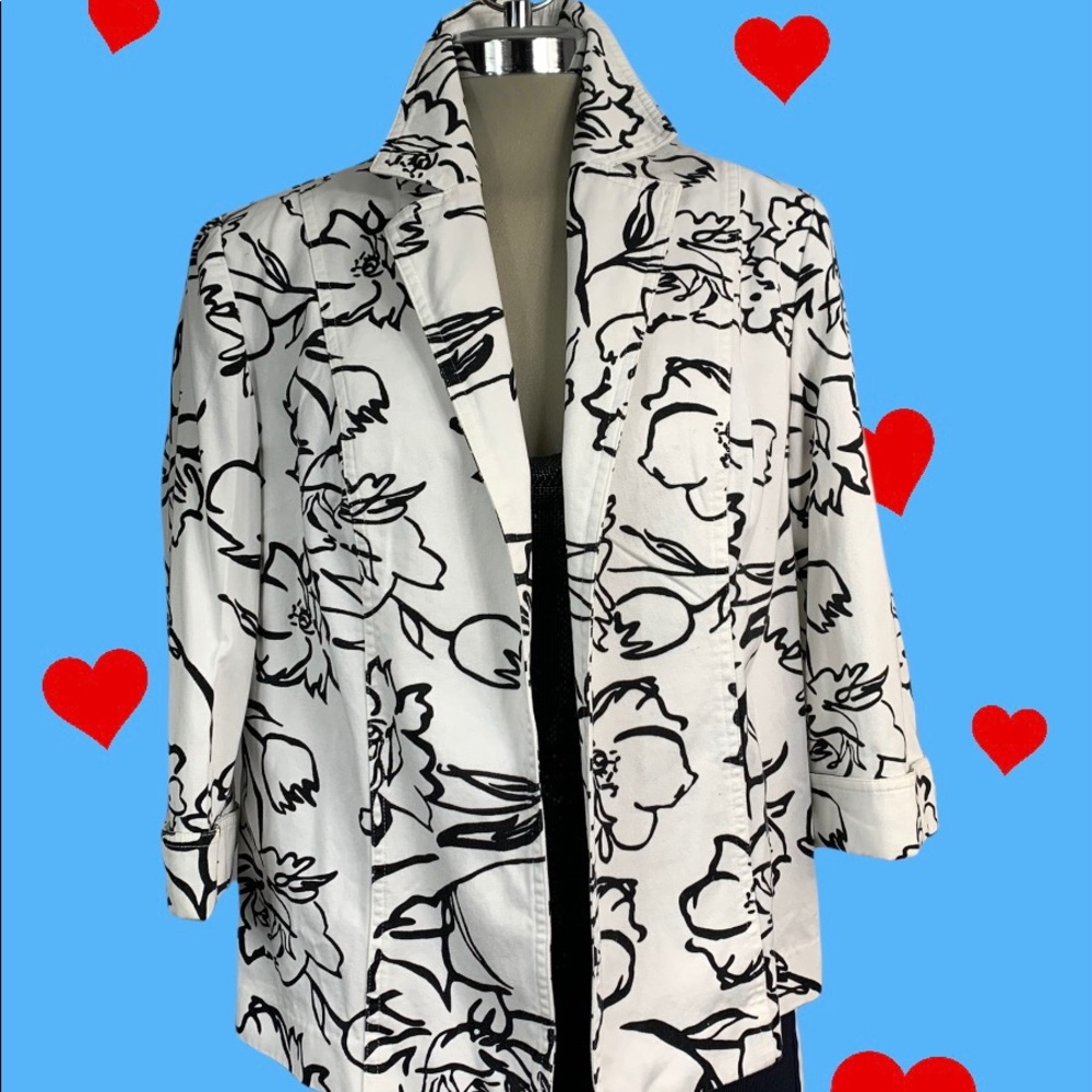 Carrol Reed white and black  cotton  Jacket